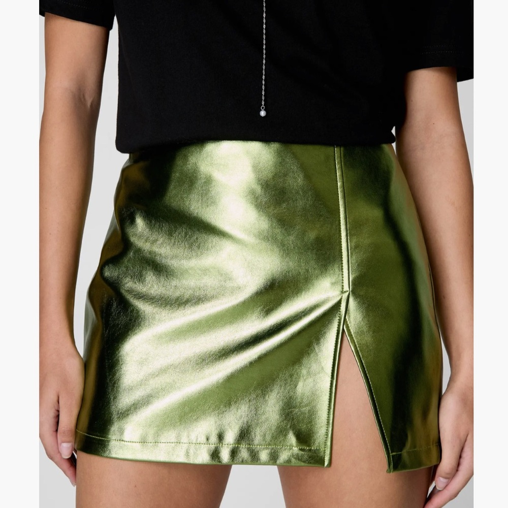 Nasty Gal Green Pencil Mini Skirt with Slit